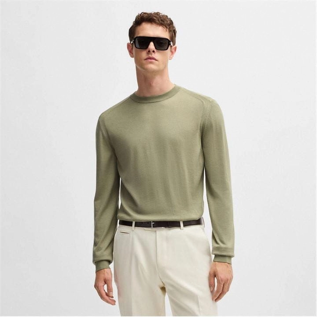 Hugo Boss L-Overo Regular-Fit Sweater - Green
